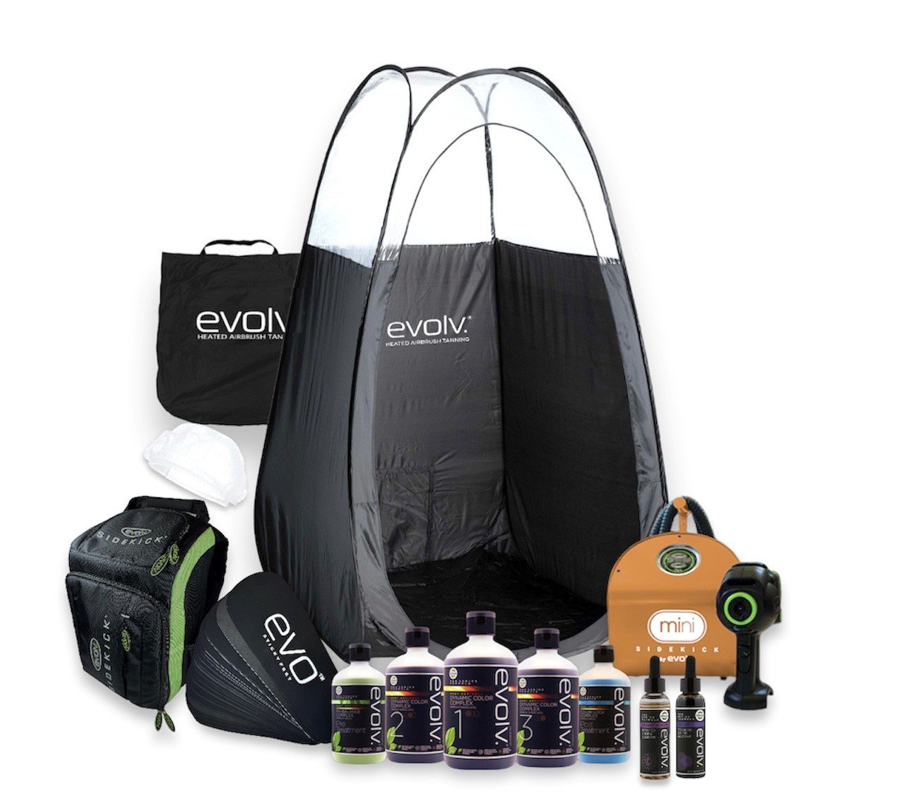 Full Sidekick Mini (Caramel) Business Kit with Pop Up Tent and Evolv Products