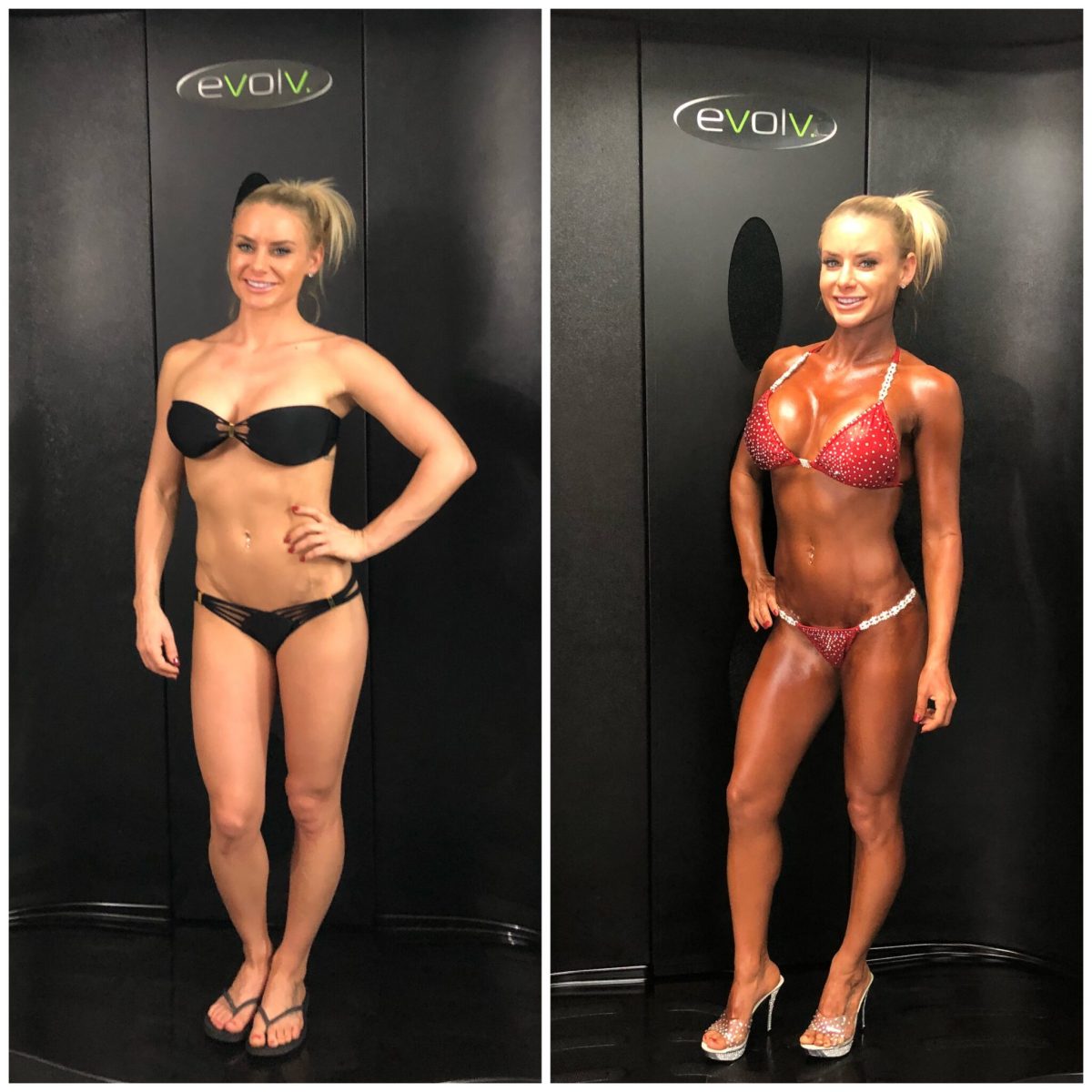 Evolv Before and after spray application Model